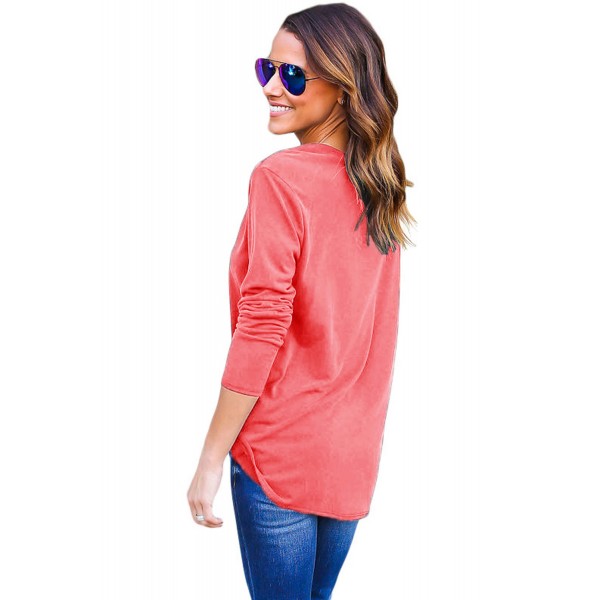 Rosy Long Sleeves Drape Top