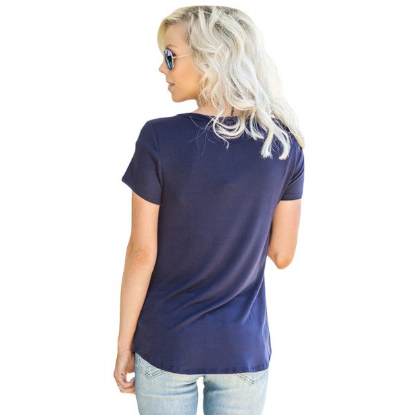 All American Flag T-shirt in Navy