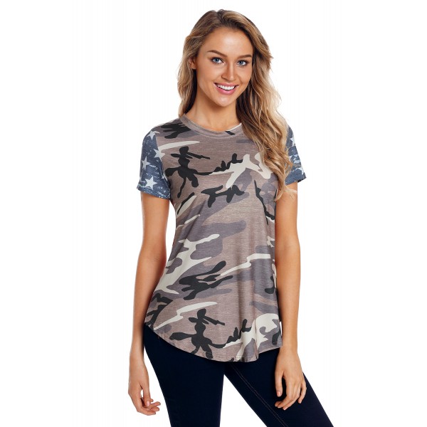 Camo American Flag Tee