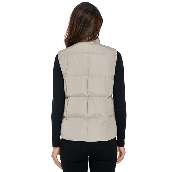 Khaki Sleeveless Female Cotton Jacket