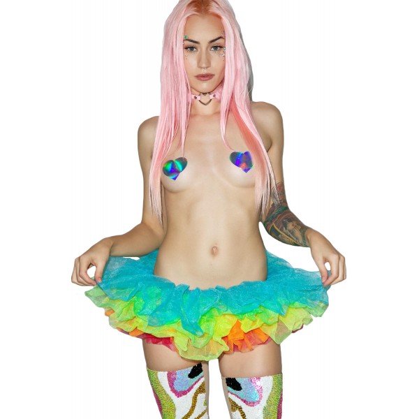 Neon Rainbow Seersucker Tutu